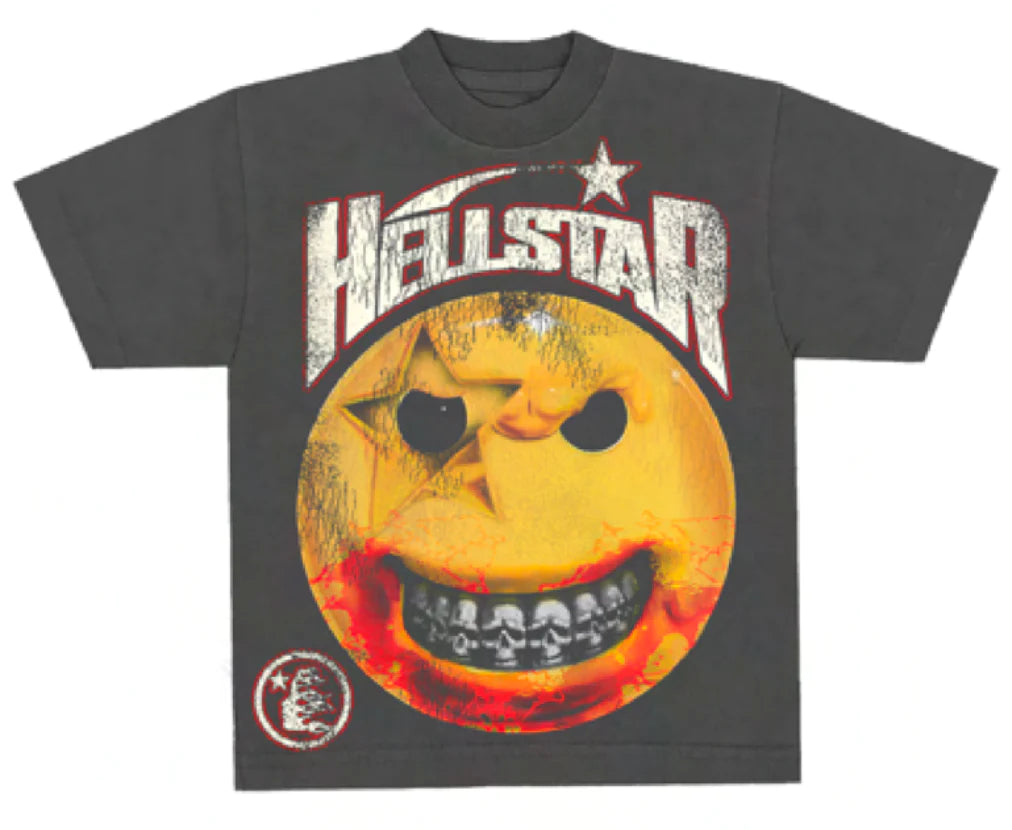 Shopmeta Hellstar Studios Evil Smile T Shirt Washed Black