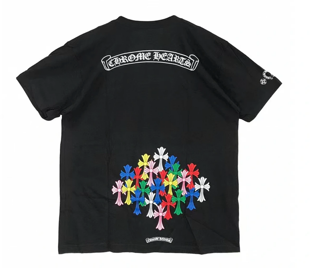 ShopMeta – Chrome Hearts Multi-color Cross Tee Black